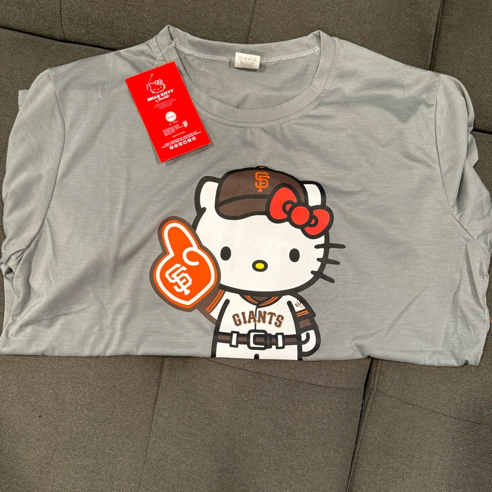 Hello Kitty SF Giants XL Shirt Baseball NWT